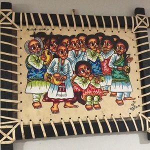 Vintage leather artwork